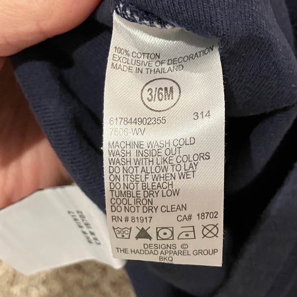 Nike Navy Baby Leggings with Yellow WVU logo 3/6 months - Picture 3 of 5
